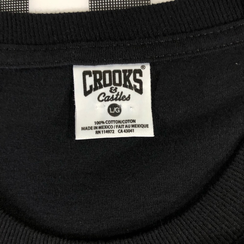 Crooks & Castles Duffle Bag Boy Car Valet Black Short Sleeves T shirt L - Picture 5 of 5